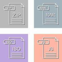 ZIP and RAR Icon vector