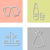 Beers Toasting and Beer Icon vector