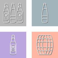 cerveza botellas y alcohol icono vector