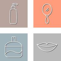 Cosmetic Product and Mirror Icon vector