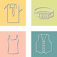 Shirt and Tie and Belt Icon vector