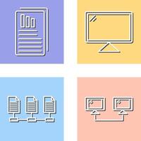 Reports and Computer Icon vector