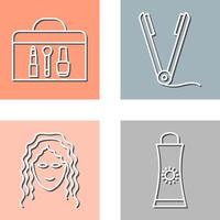 Cosmetics and Straightener Icon vector