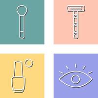 Brush and Razor Icon vector