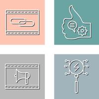 Link Optimization and Like Marketing Icon vector