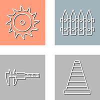 Saw Blade and Fence Icon vector