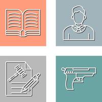 Book and Judge Icon vector