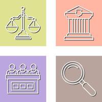 Balance and Courthouse Icon vector