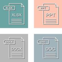 XLSX and PPT Icon vector