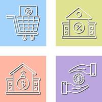 Shopping Tax and estate Icon vector