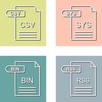 CSV and SYS Icon vector