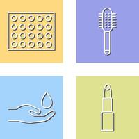 Colored Palette and Comb Icon vector