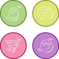 Fist and Chatting Icon vector