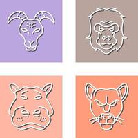 Goat and Gorilla Icon vector