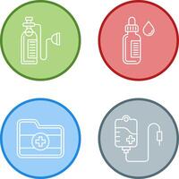 Oxygen and Dropper Icon vector