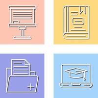 Board and Book Icon vector