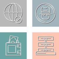 Internet and Spy Icon vector