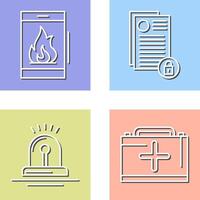 Fire and Privacy Icon vector