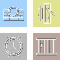 Firewall and Door Handle Icon vector