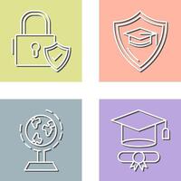 Secure and Education Icon vector