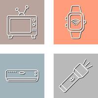 Television and Smart Watch Icon vector