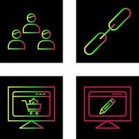 link building and team members Icon vector