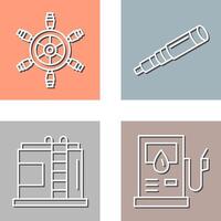 Ship Wheel and Binocular Icon vector