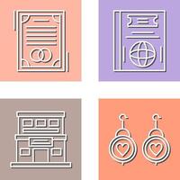 Wedding and Passport Icon vector