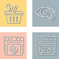 Shopping Basket and Eye Icon vector