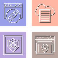 Sheet and Usb Flash Drive Icon vector