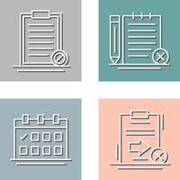 Prohibition and Unchecked Notes Icon vector