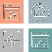 Magnifying Glass and Email Icon vector