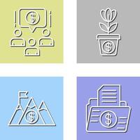 Growth and Money Icon vector