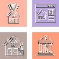 Smart house and Marketing Icon vector