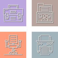 Briefcase and Folder Icon vector