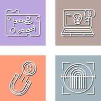 Worm and Online Fraud Icon vector