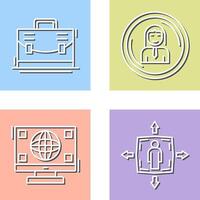 Briefcase and User Icon vector