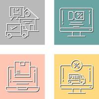 Package Receving and Couption Icon vector