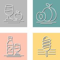 Healthy and Apricot Icon vector