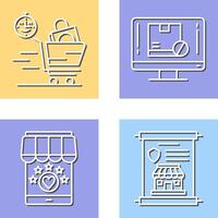 Happy Hour and Out of Stock Icon vector