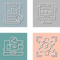 Financial Analytics and Webpage Icon vector