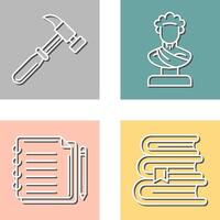 Hammer and Statue Icon vector