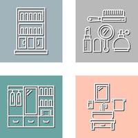 Book Shelf and Makeup Icon vector