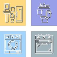 Bath and Toilet Icon vector