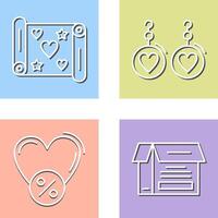 Gift Wrap and Earrings Icon vector