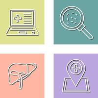 Laptop and Analytics Icon vector