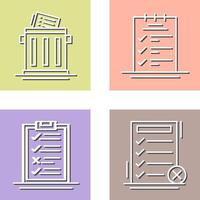 Trash List and Booking CheckList Icon vector