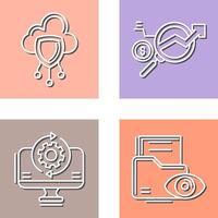 Data Protection and Data Research Icon vector
