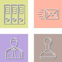 Document and Envelope Icon vector