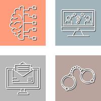 Brain and Listening Icon vector